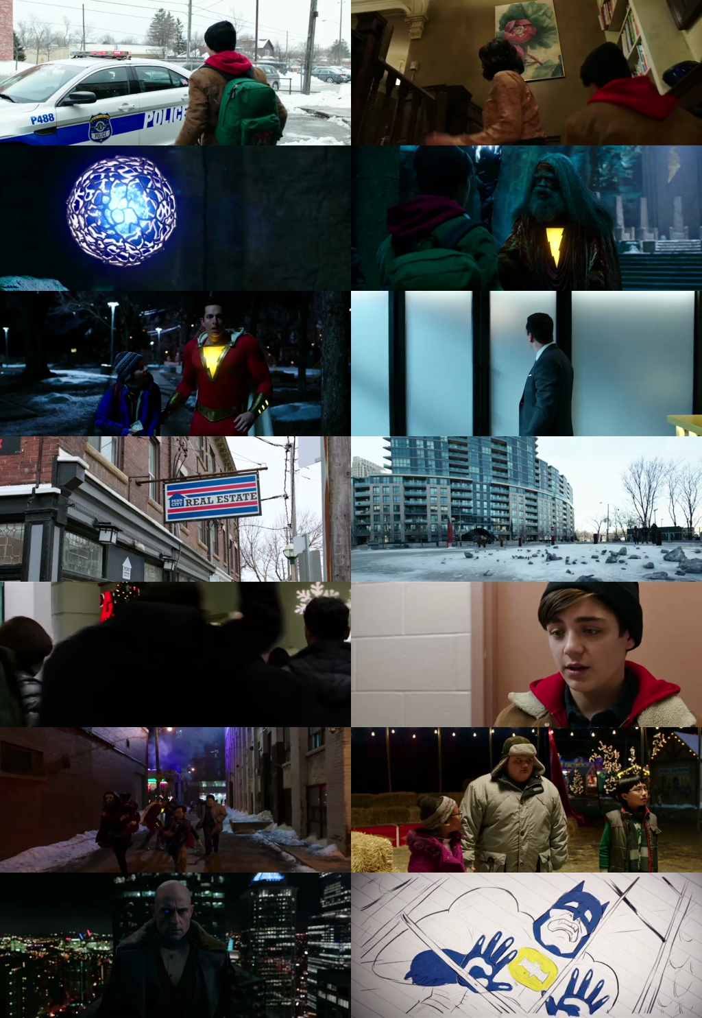 Shazam! (2019) 1080p | 720p | 480p BluRay [Hindi (हिन्दी) + English] DD5.1 ESub Screenshots