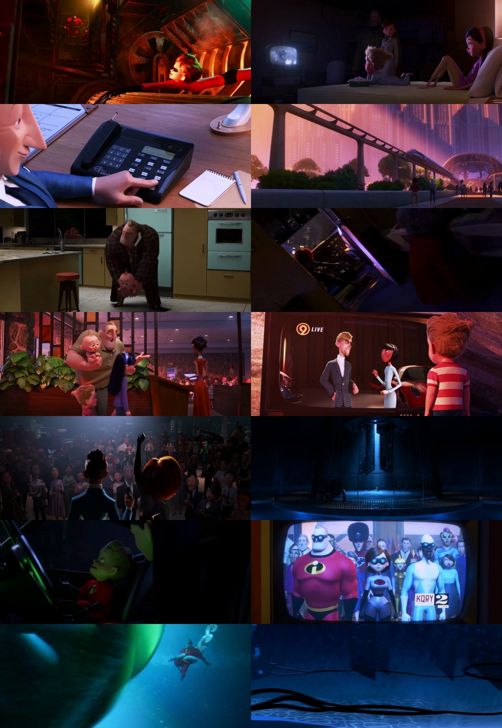 Incredibles 2 (2018) 1080p | 720p | 480p BluRay [Hindi (हिन्दी) + English] DD5.1 ESub Screenshots