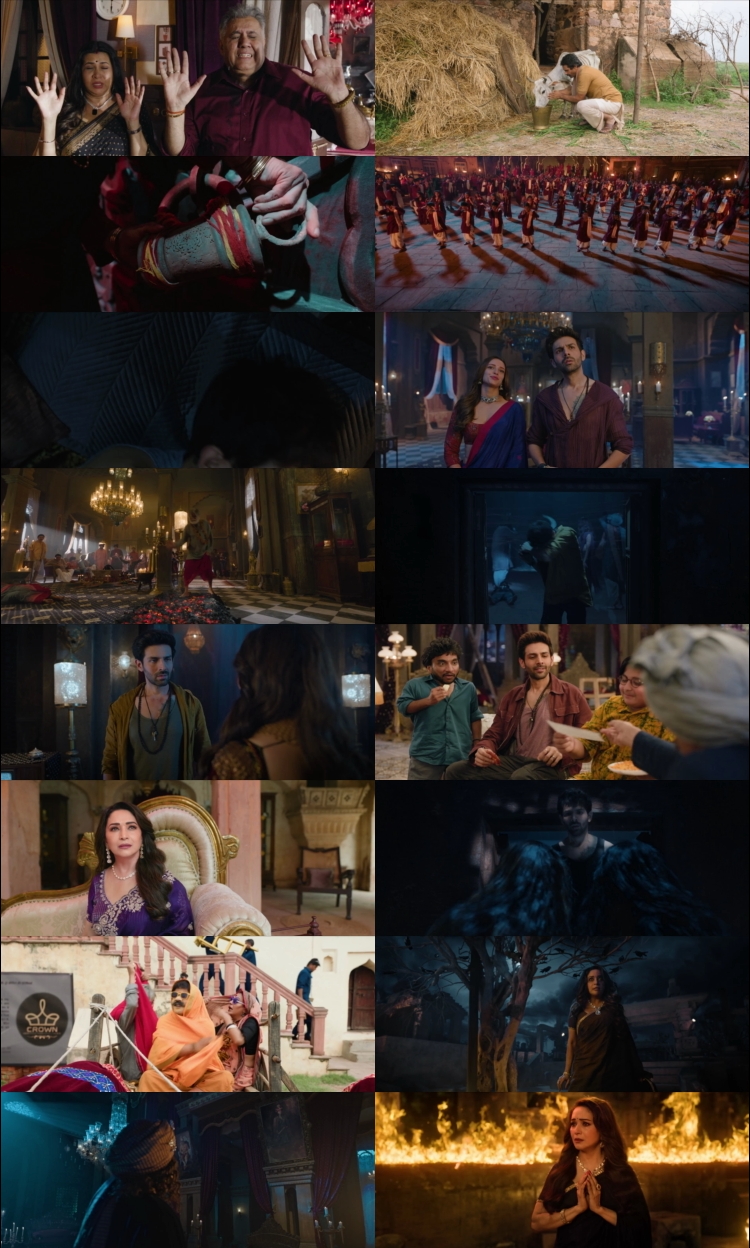 Bhool bhulaiyaa 3 (2024) 1080p | 720p | 480p WEB-HDRip [Hindi (हिन्दी)] DD5.1 ESub Screenshots