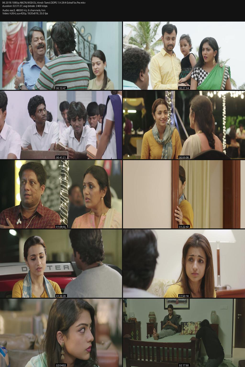 96 (2018) [Hindi-Tamil] UNCUT 1080p 720p 480p Amazon WEB-DL ESub Screenshots