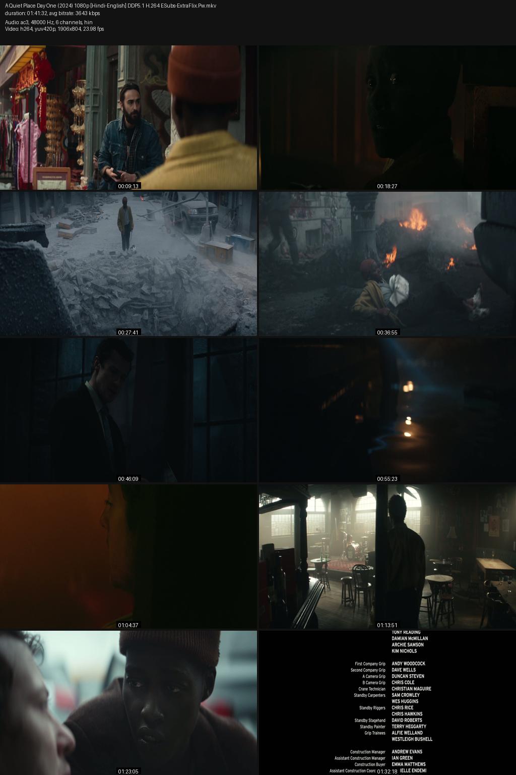 A Quiet Place: Day One (2024) [Hindi-English] 1080p 720p 480p BluRay ESubs Screenshots