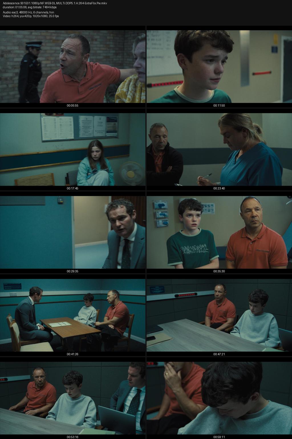 Adolescence Season 1 (2024) [Hindi-English] 1080p 720p 480p Netflix WEB-DL ESubs Screenshots