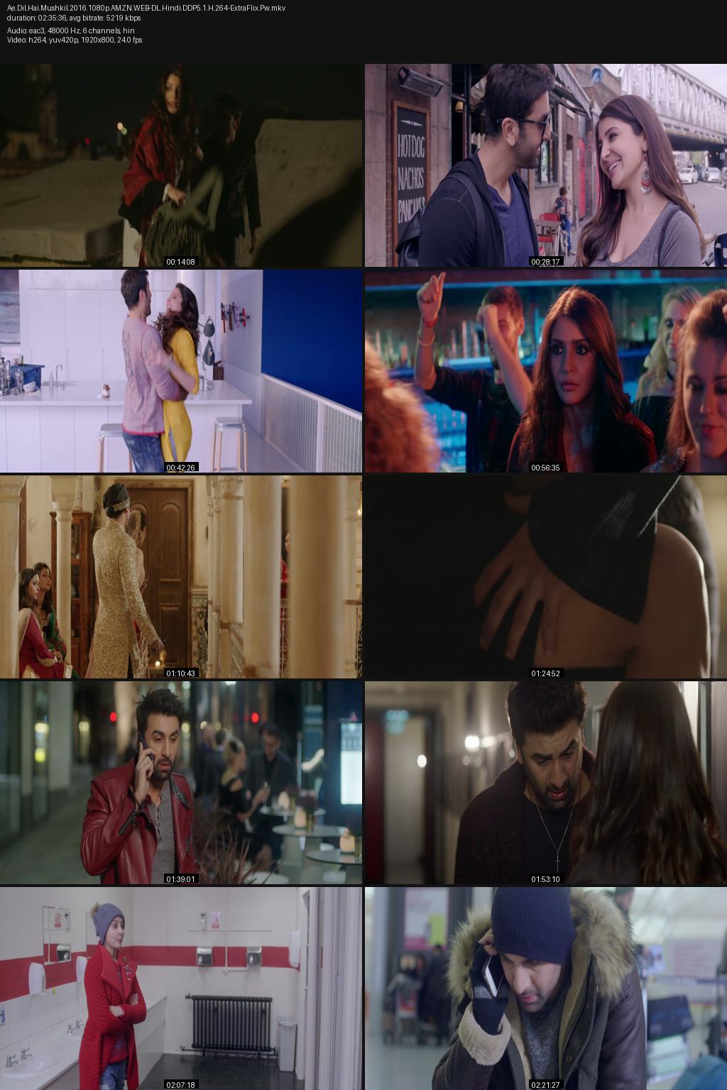 Ae Dil Hai Mushkil (2016) [Hindi] 1080p 720p 480p Amazon WEB-DL ESub Screenshots