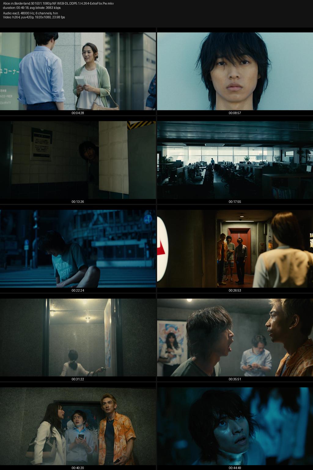 Alice in Borderland Season 1 (2020) [Hindi-Japanese] 1080p 720p 480p Netflix WEB-DL ESubs Screenshots