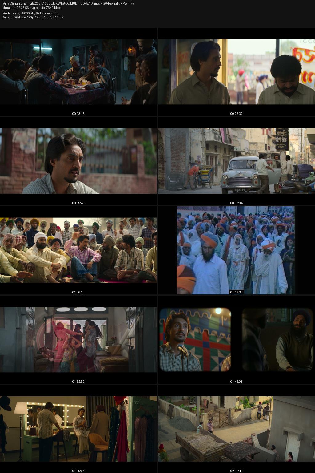 Amar Singh Chamkila (2024) [Hindi] 4K 2160p 1080p 720p 480p Netflix WEB-DL ESubs Screenshots