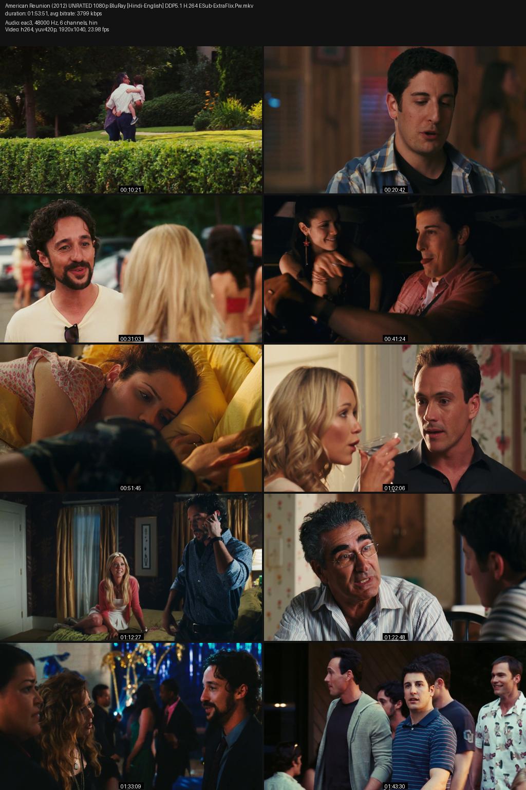 American Reunion (2012) [Hindi-English] UNRATED 1080p 720p 480p BluRay ESub Screenshots