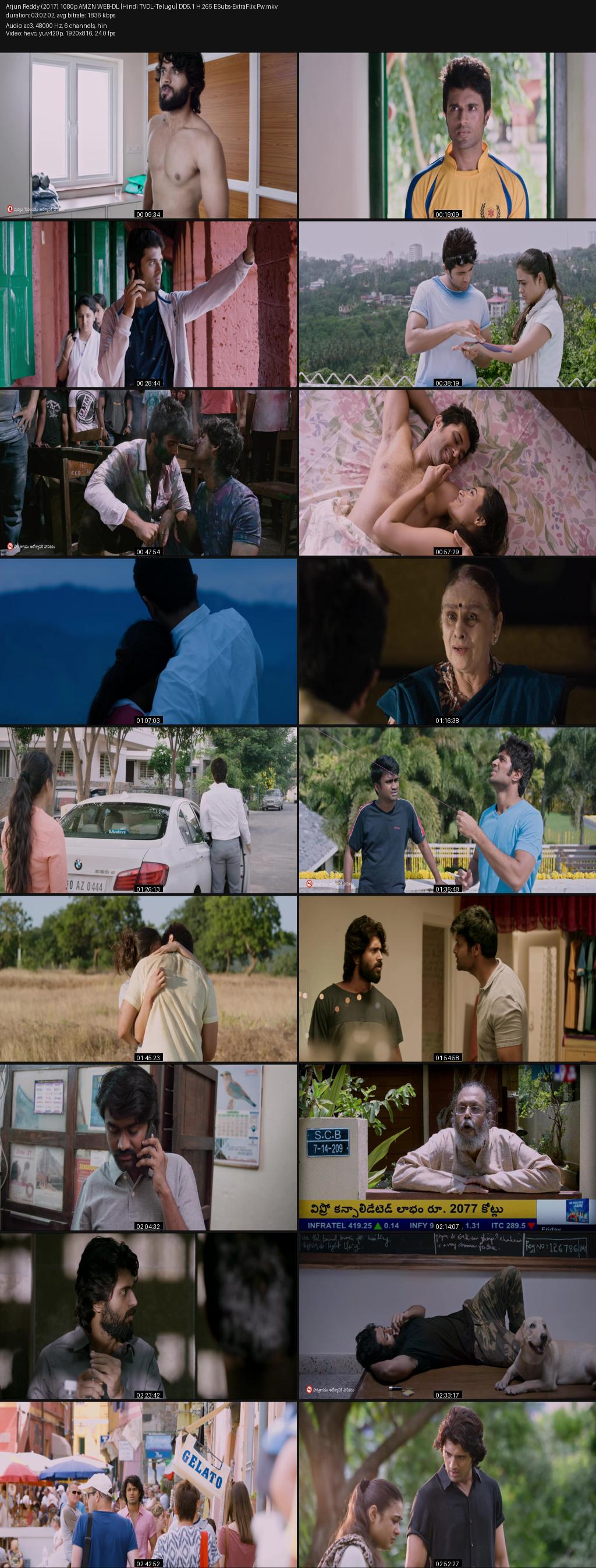 Arjun Reddy (2017) 1080p | 720p | 480p Amazon WEB-DL [Hindi-Telugu] ESub Screenshots