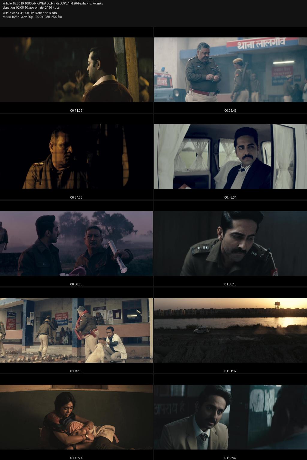 Article 15 (2019) [Hindi] 1080p 720p 480p Netflix WEB-DL ESub Screenshots