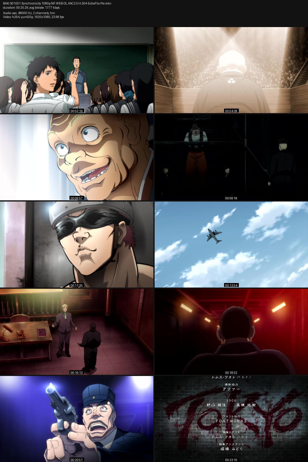 BAKI Season 1 (2018) [Hindi-Japanese] Complete 1080p 720p 480p Netflix WEB-DL ESubs Screenshots