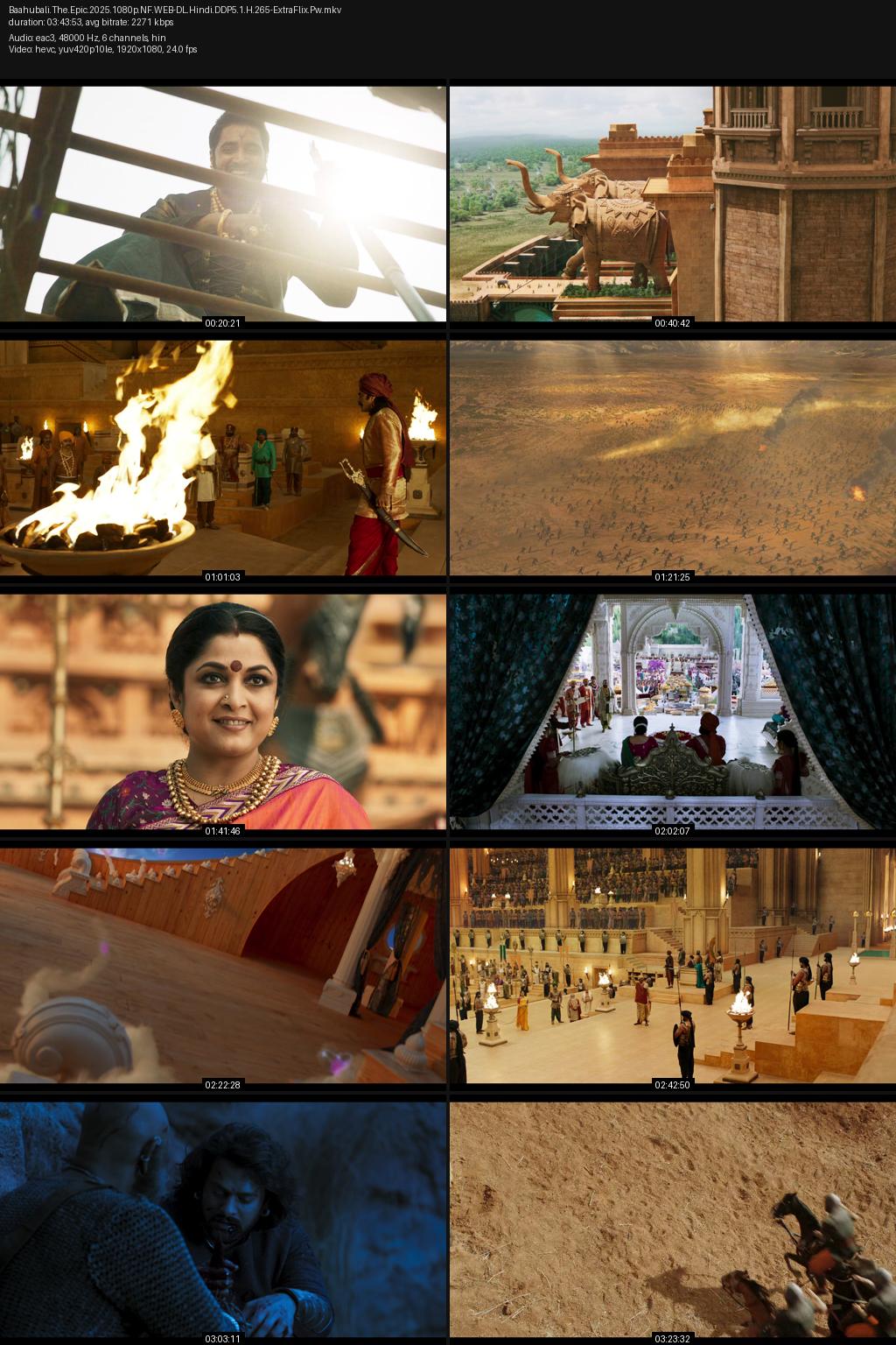 Bahubali: The Epic aka Baahubali (2025) [Hindi-Telugu] 4K 2160p 1080p 720p 480p Netflix WEB-DL ESub Screenshots