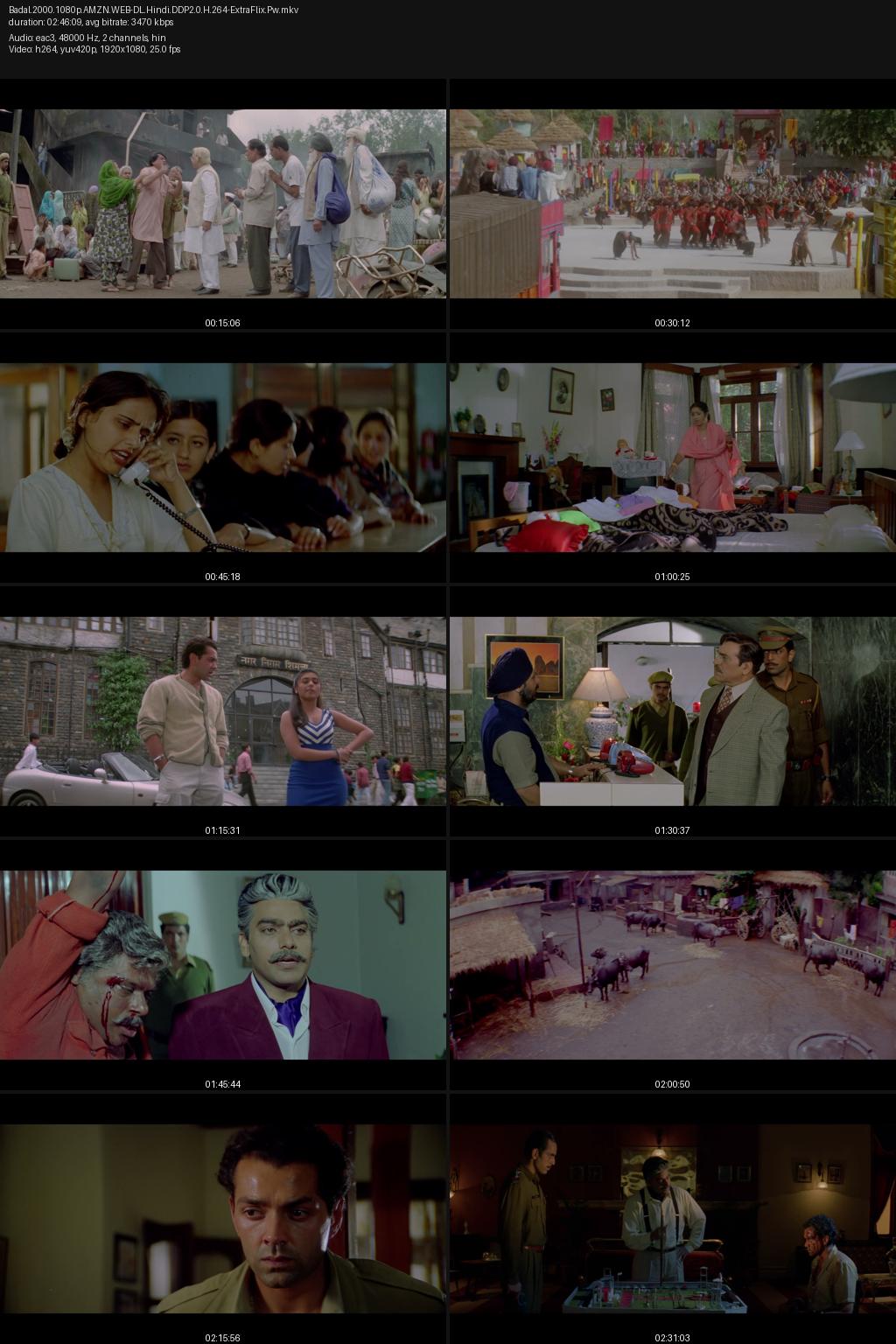 Badal (2000) [Hindi] 1080p 720p 480p Amazon WEB-DL ESub Screenshots