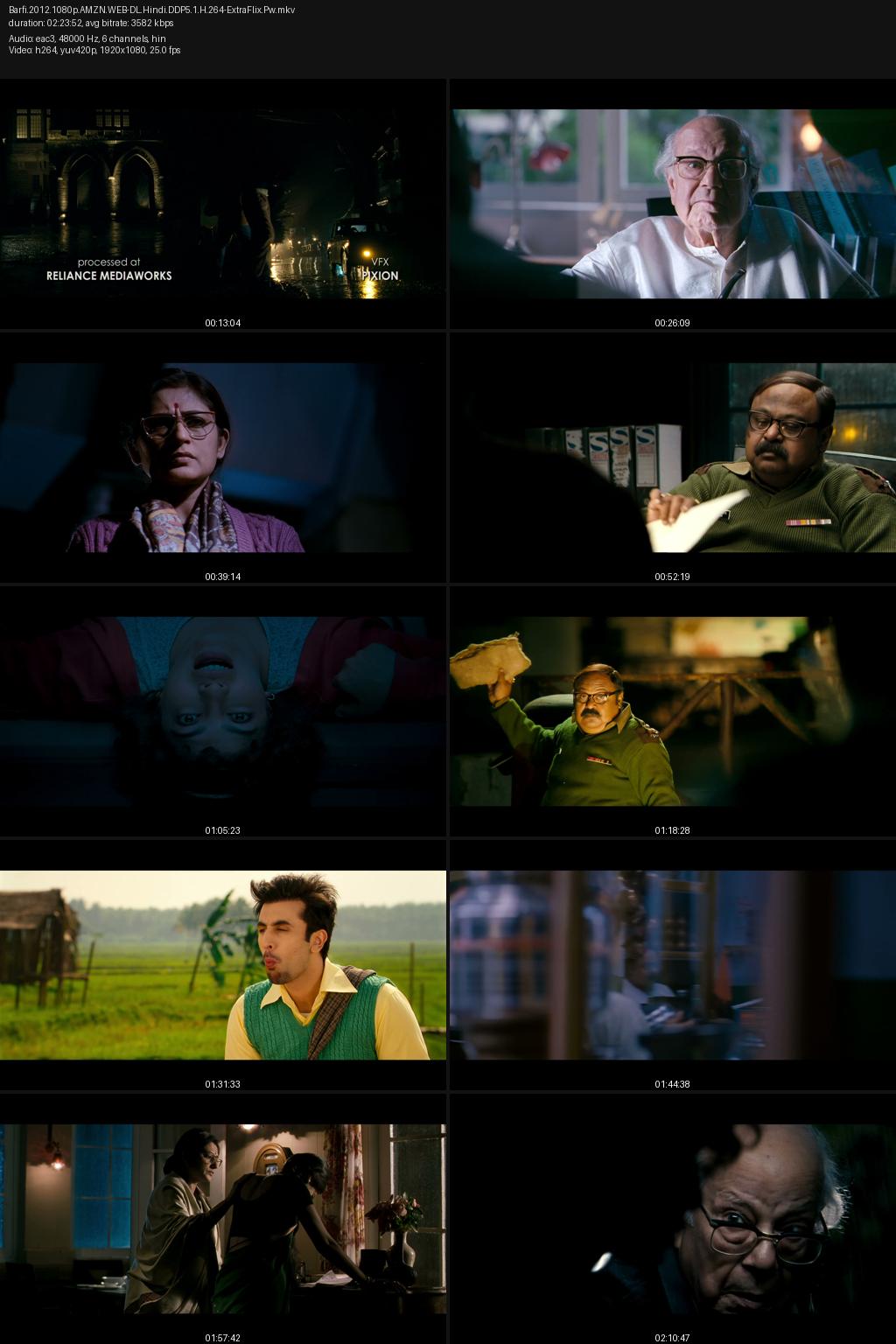Barfi! (2012) [Hindi] 1080p 720p 480p Amazon WEB-DL ESub Screenshots