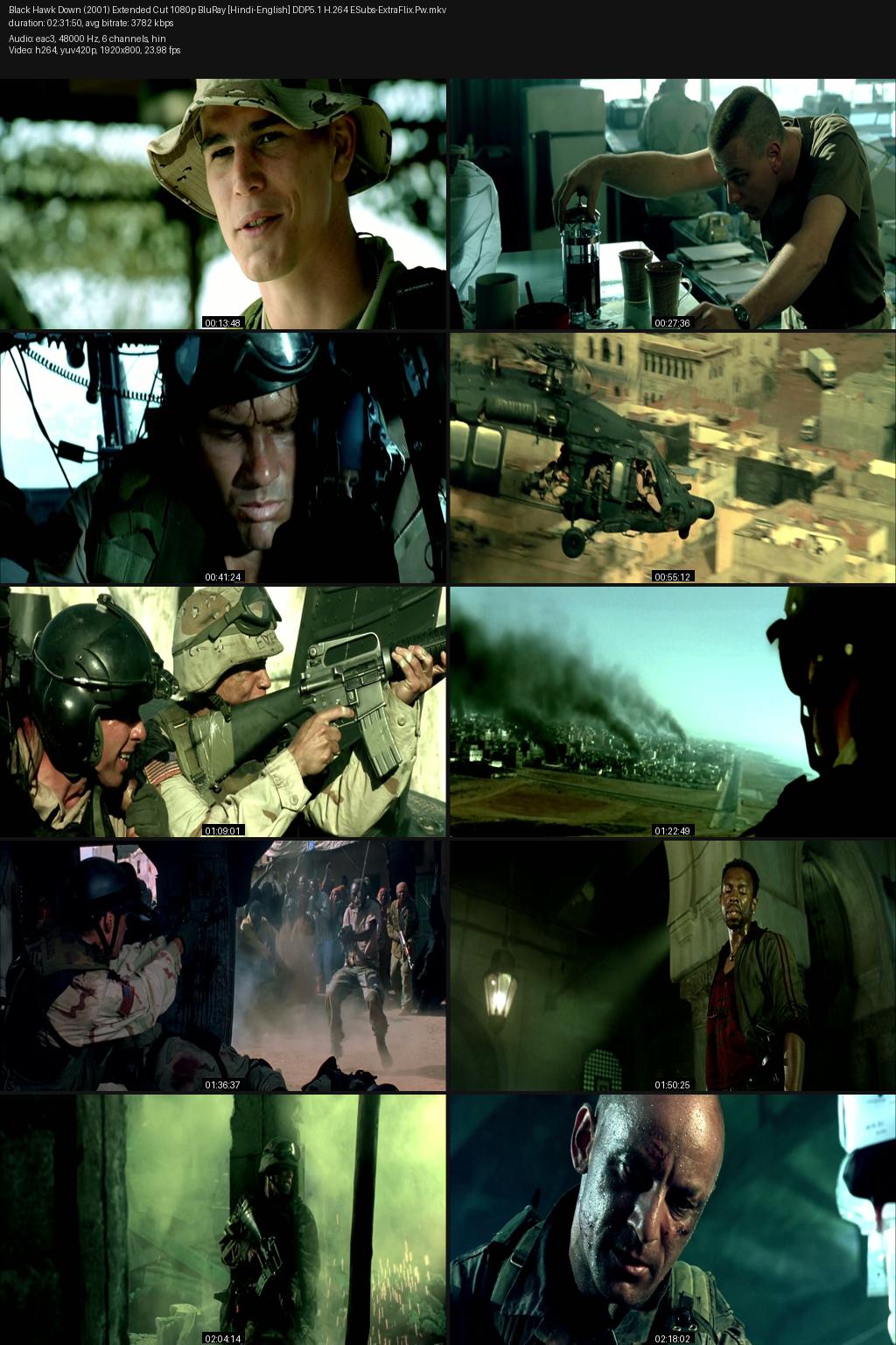Black Hawk Down (2001) [HIndi-English] 1080p 720p 480p BluRay ESubs Screenshots
