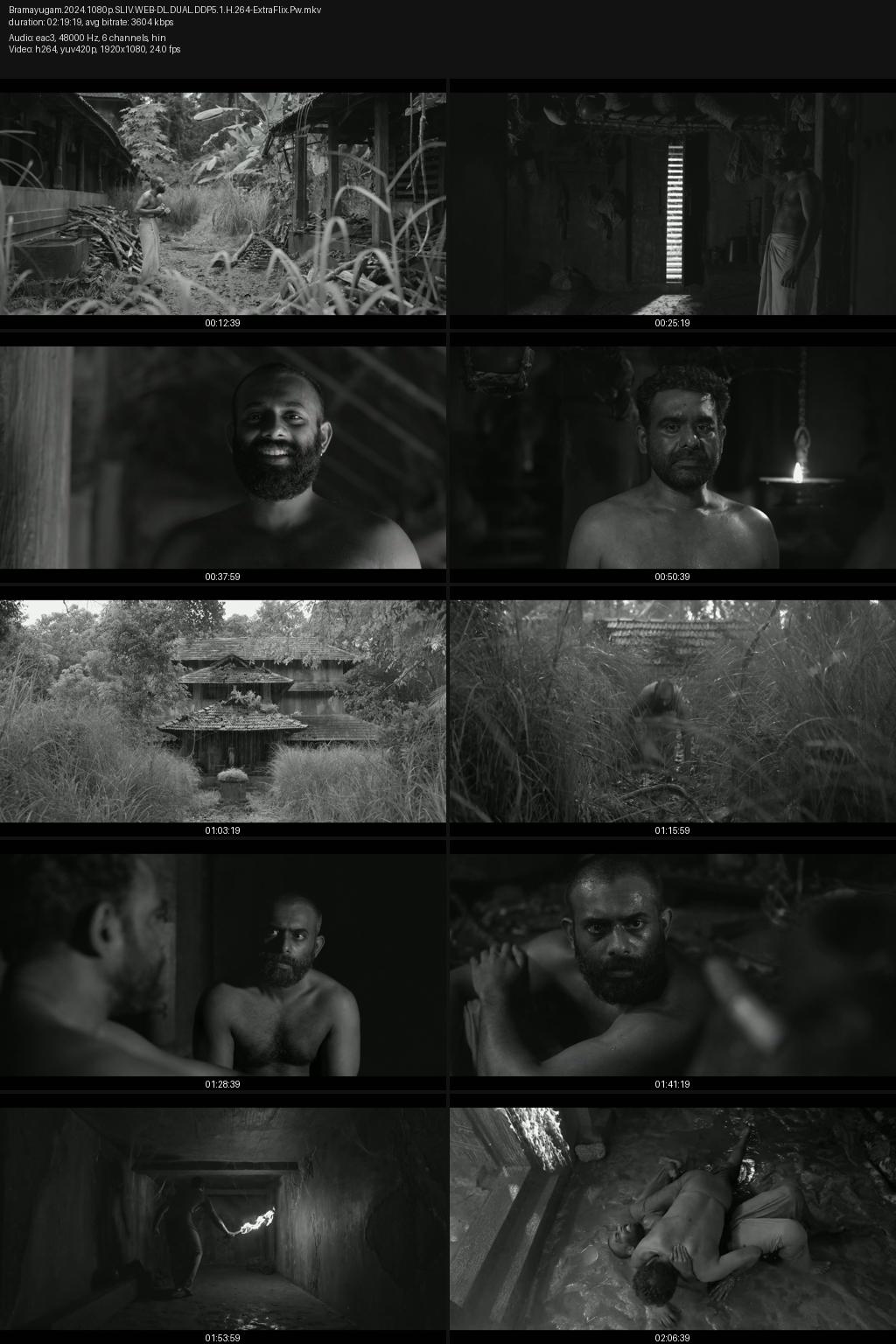 Bramayugam (2024) [Hindi-Malayalam] 4K 2160p 1080p 720p 360p SonyLIV WEB-DL ESub Screenshots