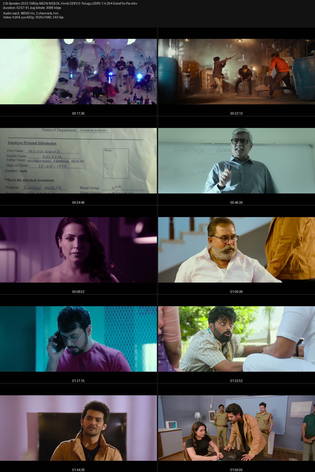 CSI Sanatan (2023) [Hindi-Telugu] UNCUT 1080p 720p 480p Amazon WEB-DL ESub Screenshots