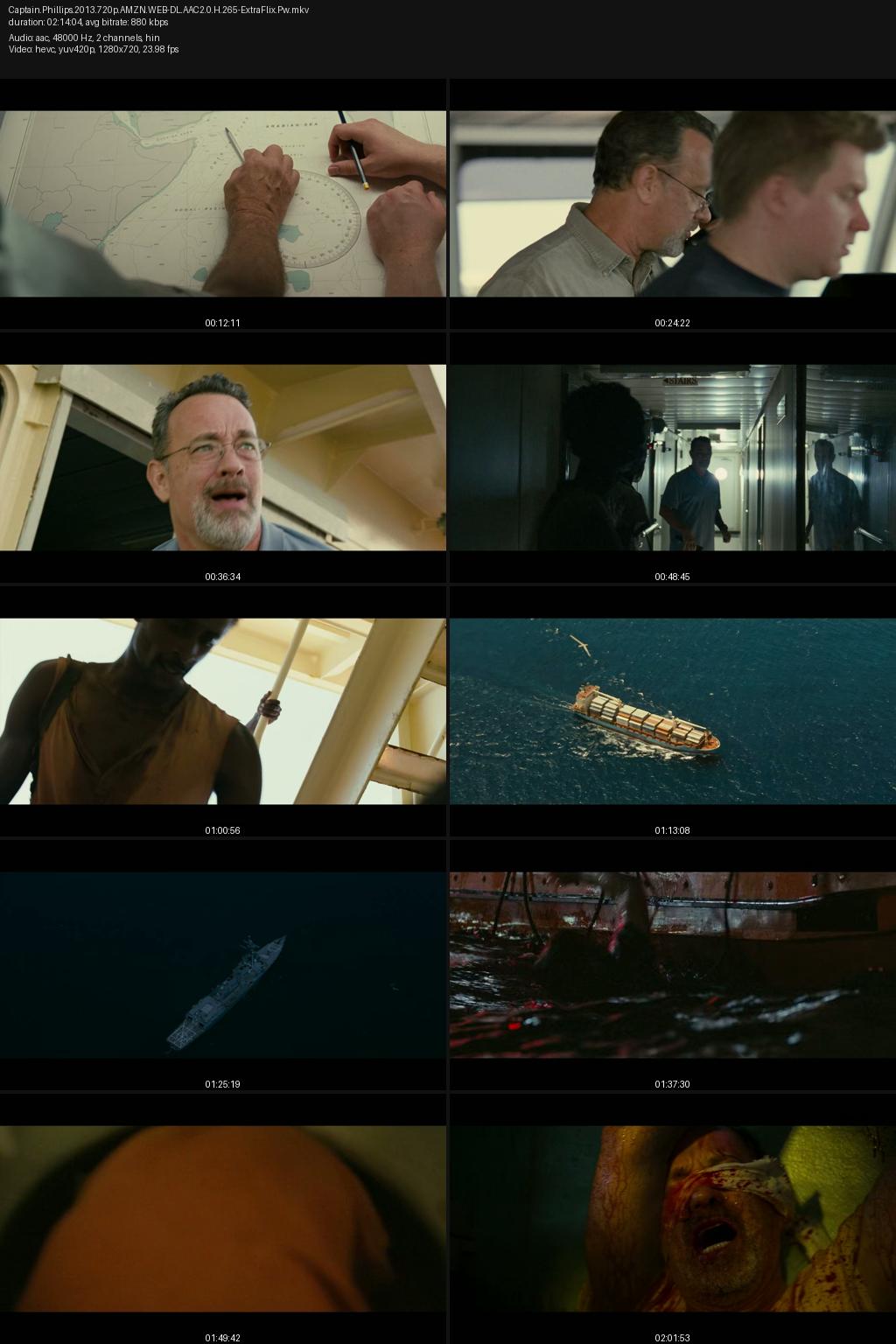 Captain Phillips (2013) 1080p | 720p | 480p Amazon WEB-DL [Hindi-English] ESub Screenshots