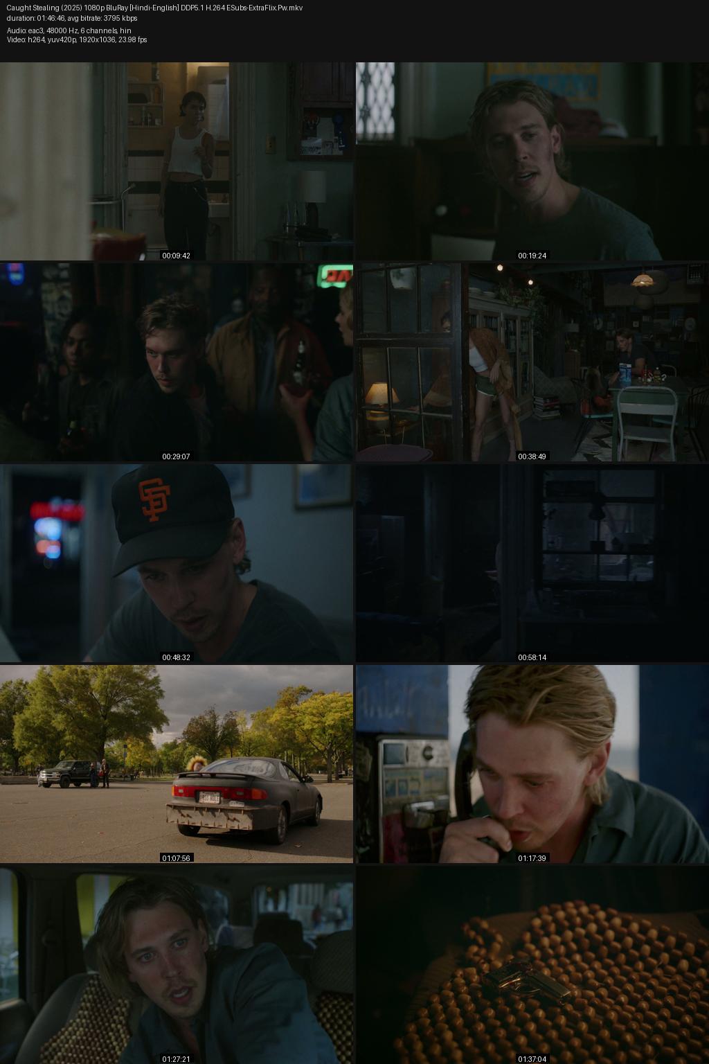 Caught Stealing (2025) [Hindi-English] 1080p 720p 480p BluRay ESubs Screenshots