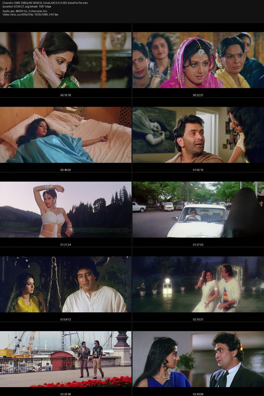 Chandni (1989) [Hindi] 1080p 720p 480p Netflix WEB-DL ESub Screenshots