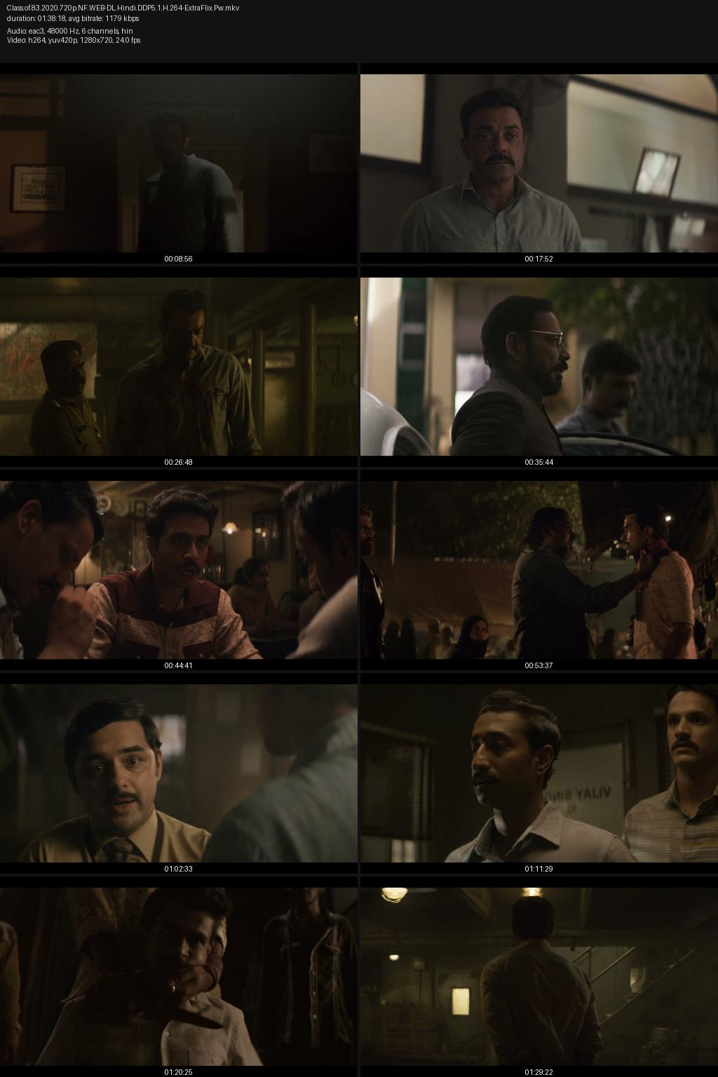 Class of 83 (2020) [Hindi] 4K 2160p 1080p 720p 480p Netflix WEB-DL ESub Screenshots