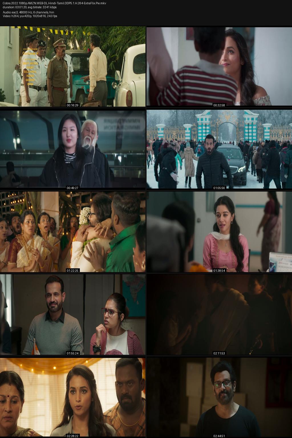 Cobra (2022) [Hindi-Tamil] UNCUT 4K 2160p 1080p 720p 480p Amazon WEB-DL ESub Screenshots