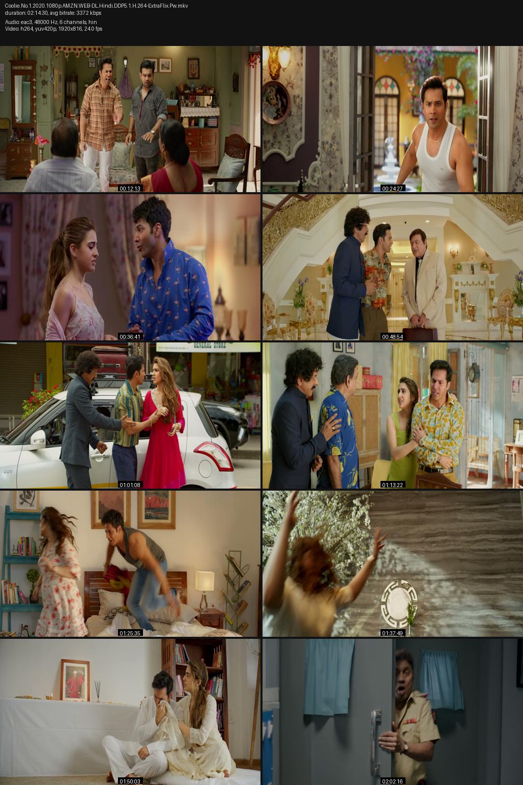 Coolie No. 1 (2020) [Hindi] 1080p 720p 480p Amazon WEB-DL ESub Screenshots