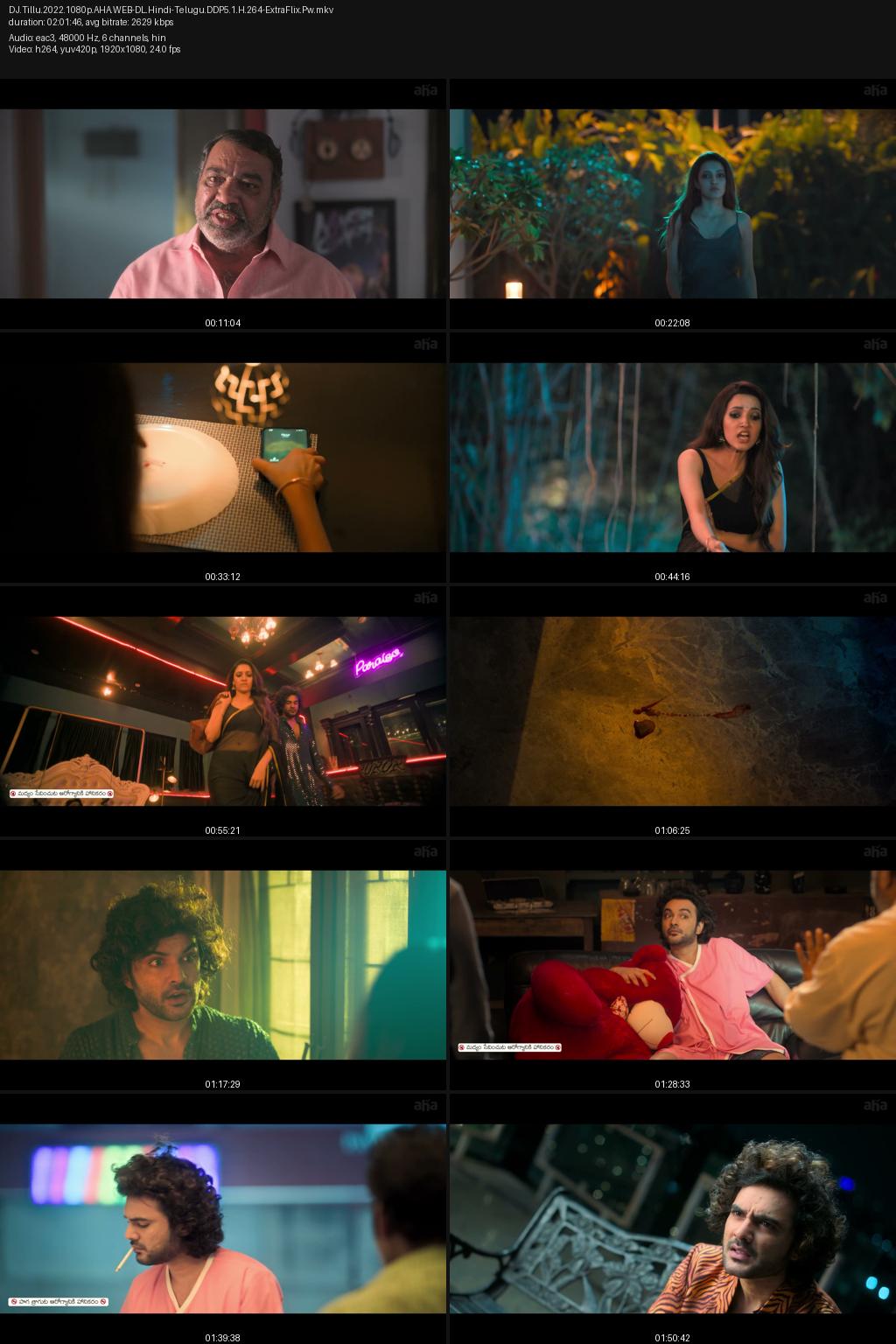 DJ Tillu (2022) [Hindi-Telugu] UNCUT 4K 2160p 1080p 720p 480p Aha WEB-DL ESub Screenshots