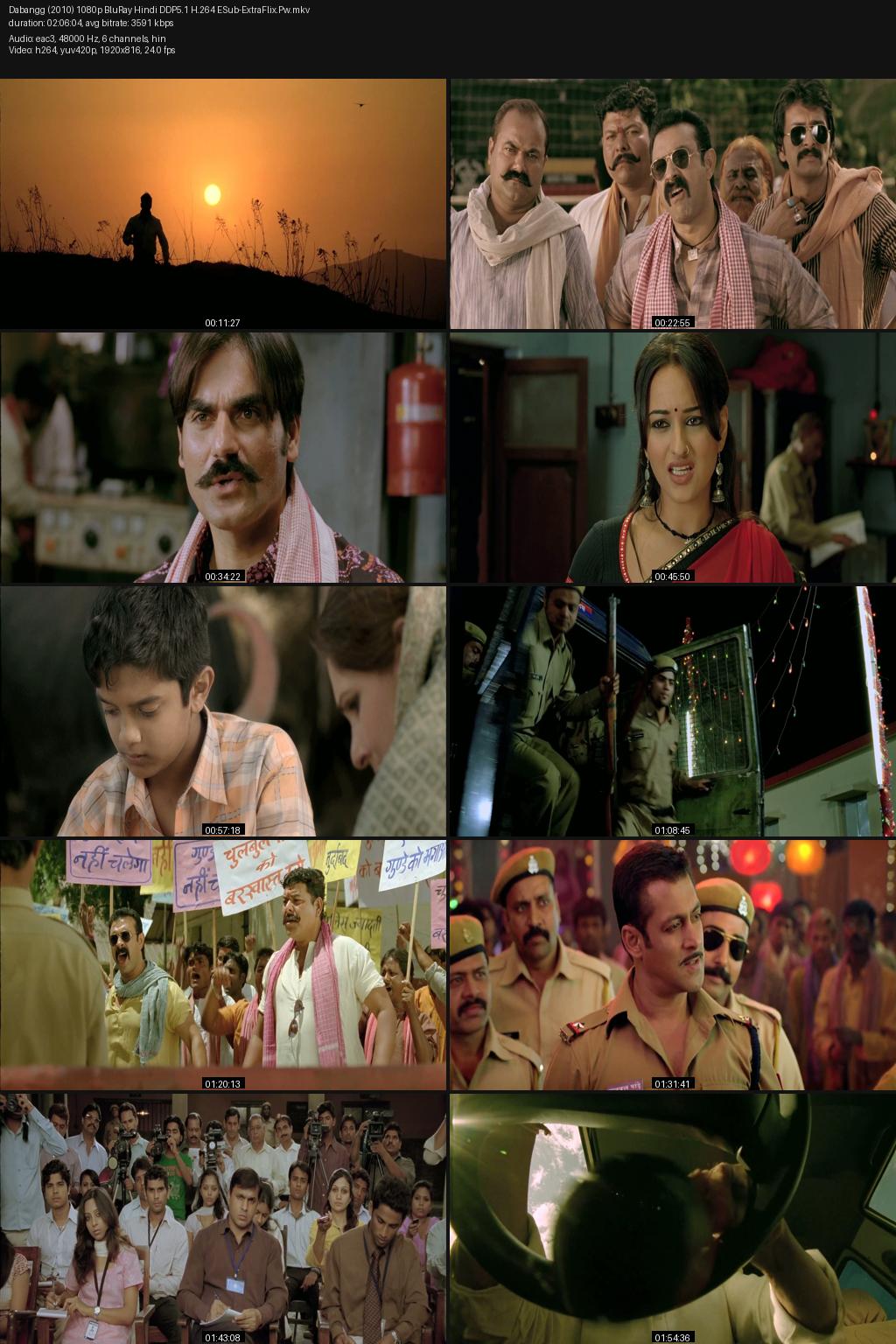 Dabangg (2010) [Hindi] 1080p 720p 480p BluRay ESub Screenshots