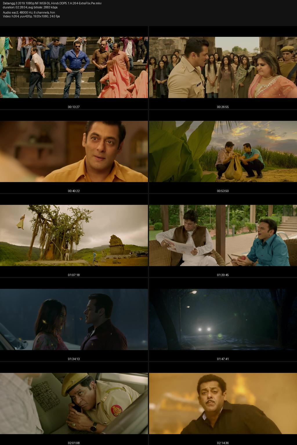 Dabangg 3 (2019) [Hindi] 1080p 720p 480p Netflix WEB-DL ESub Screenshots