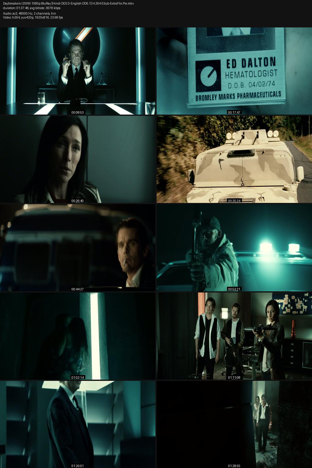 Daybreakers (2009) [Hindi-English] 1080p 720p 480p BluRay ESub Screenshots