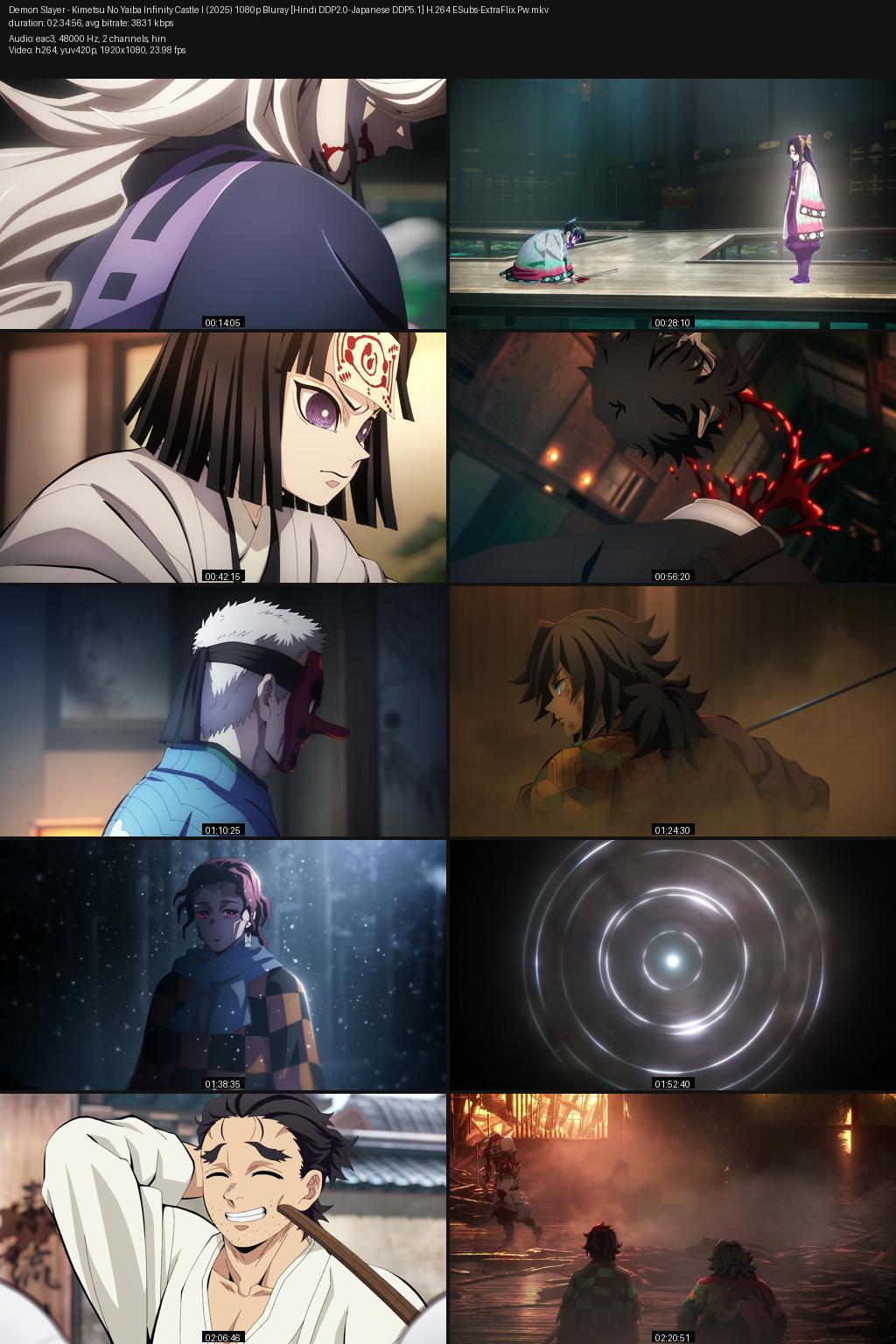 Demon Slayer: Kimetsu no Yaiba Infinity Castle (2025) [Hindi-Japanese] 1080p 720p 480p BluRay ESubs Screenshots