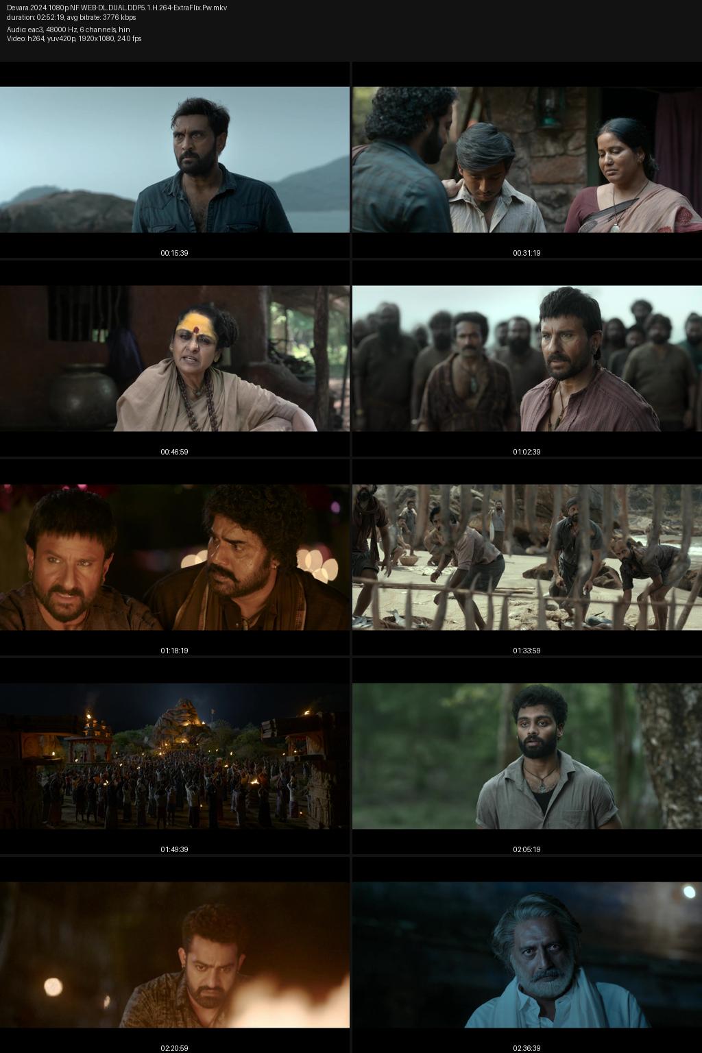 Devara: Part 1 (2024) [Hindi-Telugu] 4K 2160p 1080p 720p 480p Netflix WEB-DL ESub Screenshots