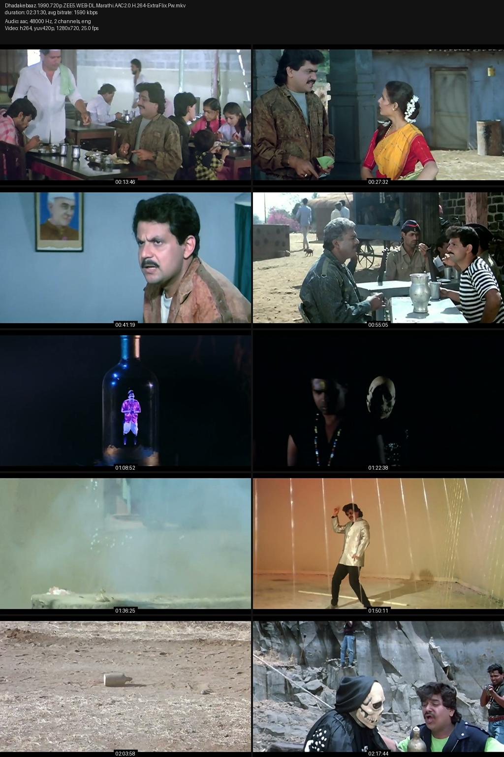 Dhadakebaaz (1990) [Marathi] 1080p 720p 480p ZEE5 WEB-DL ESub Screenshots