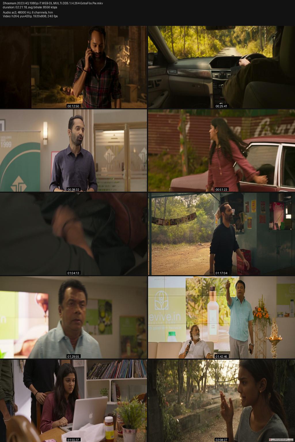 Dhoomam (2023) [Hindi-Malayalam] 1080p 720p 480p iTunes WEBRip ESub Screenshots