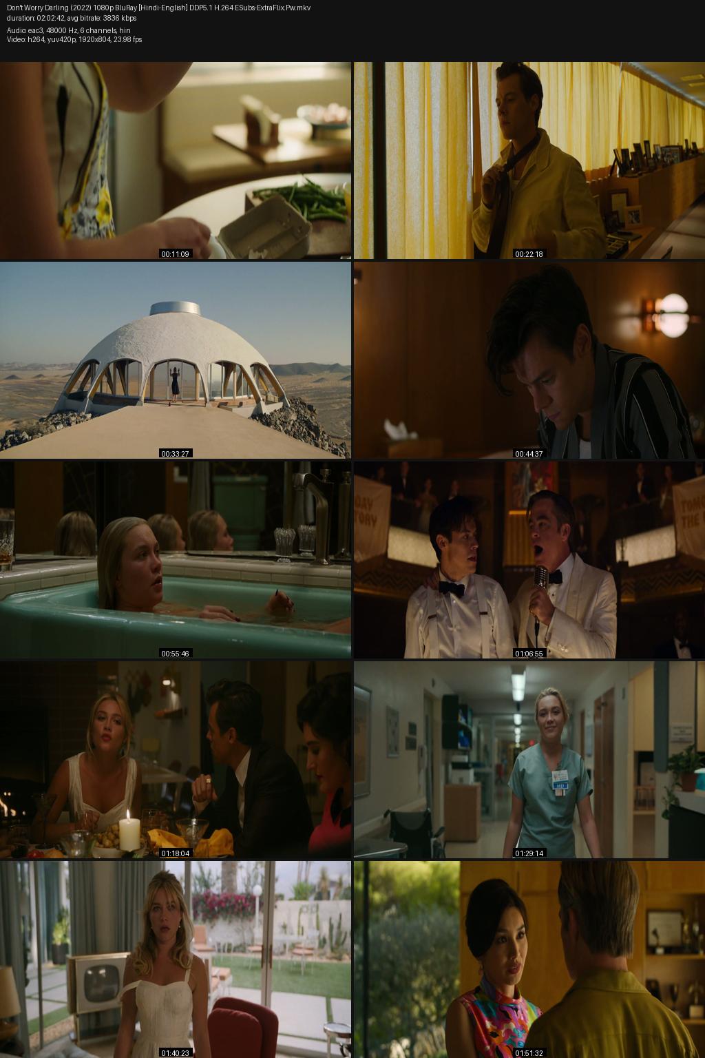 Don’t Worry Darling (2022) [Hindi-English] 1080p 720p 480p BluRay ESubs Screenshots