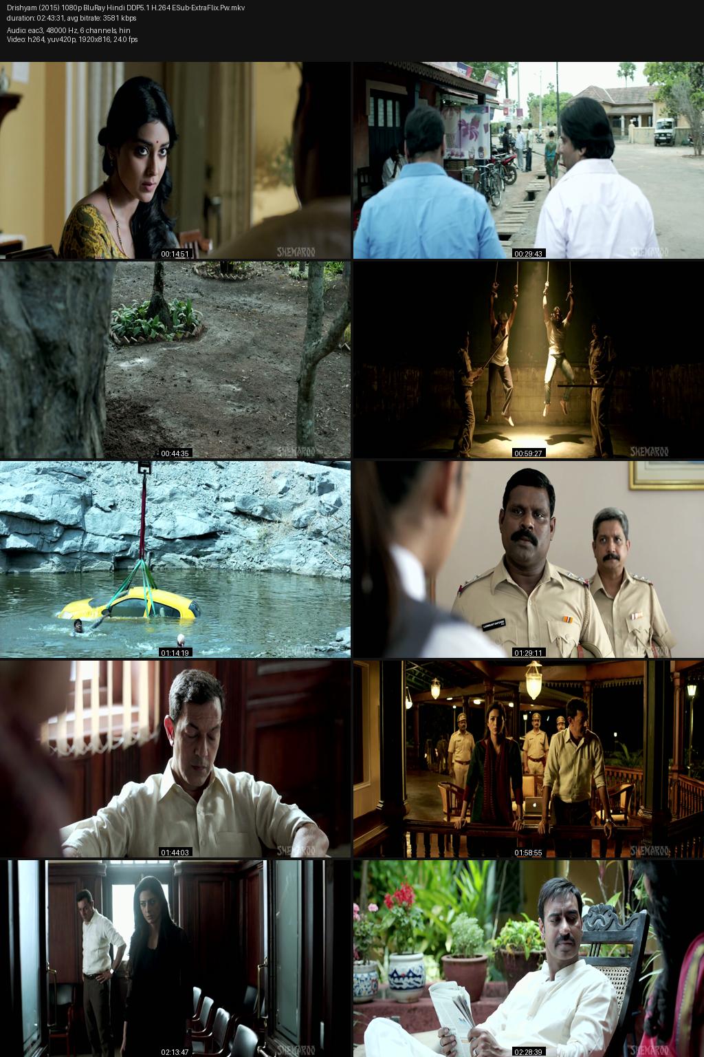 Drishyam (2015) [Hindi] 1080p 720p 480p BluRay ESub Screenshots