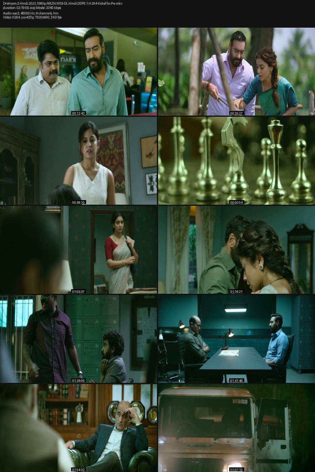 Drishyam 2 (2022) [Hindi] 4K 2160p 1080p 720p 480p Amazon WEB-DL ESub Screenshots