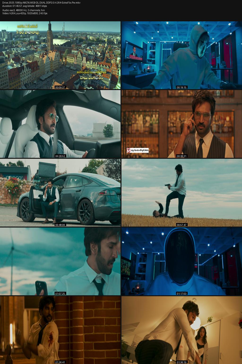 Drive (2025) [Hindi-Telugu] 1080p 720p 480p Amazon WEB-DL ESub Screenshots
