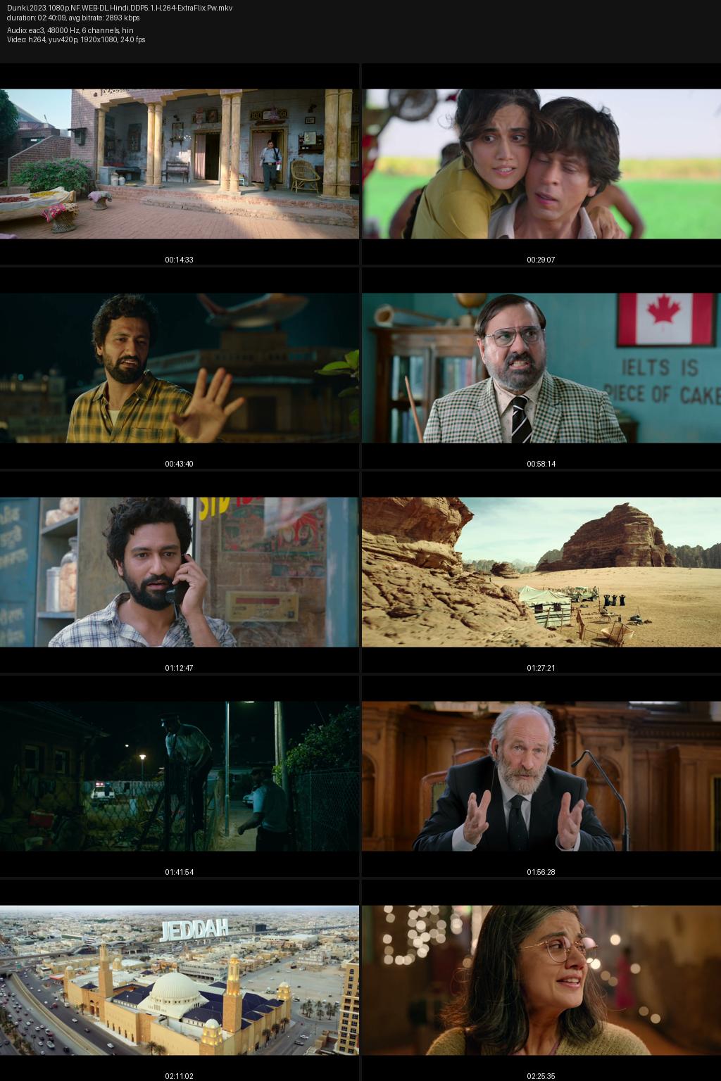 Dunki (2023) [Hindi] 4K 2160p 1080p 720p 480p Netflix WEB-DL ESub Screenshots