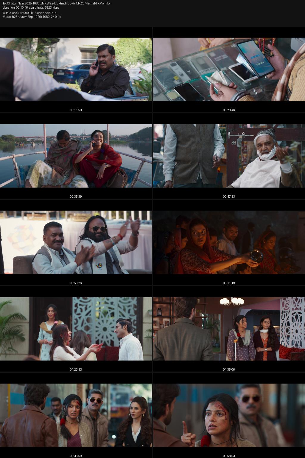 Ek Chatur Naar (2025) [Hindi] 4K 2160p 1080p 720p 480p Netflix WEB-DL ESub Screenshots