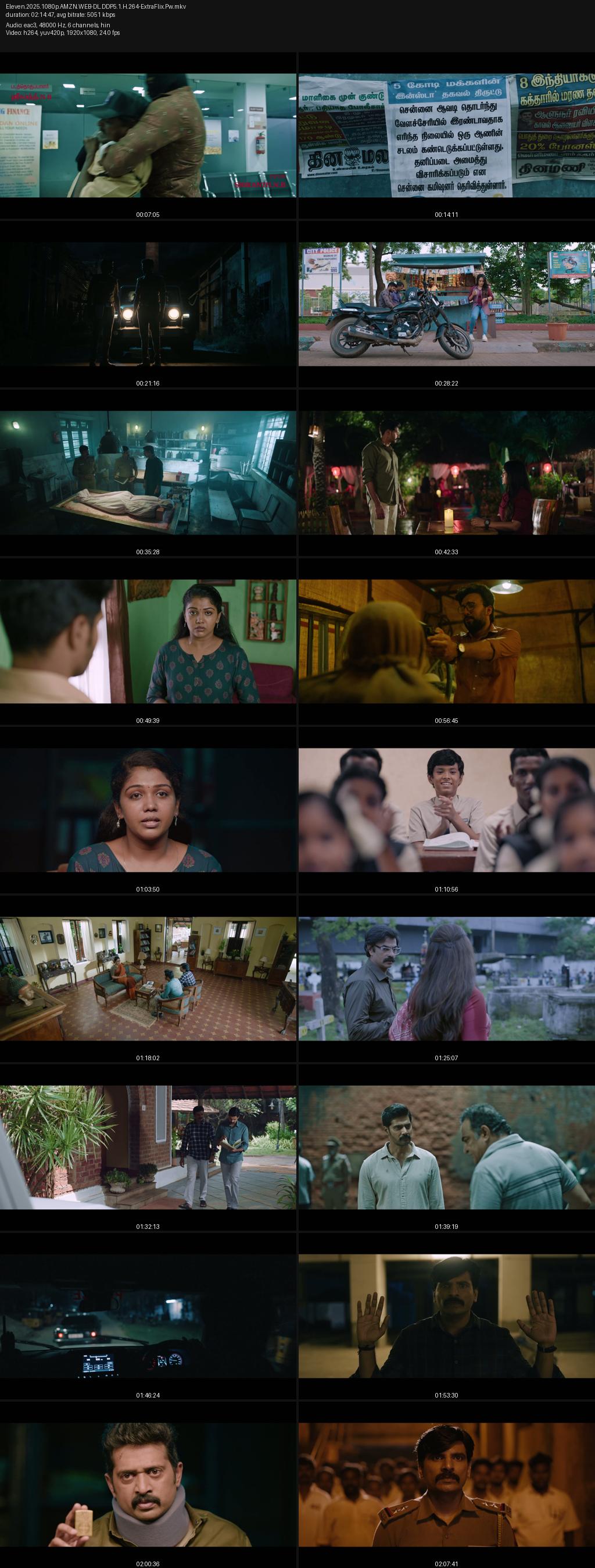 Eleven (2025) 1080p | 720p | 480p Amazon WEB-DL [Hindi-Tamil] ESub Screenshots