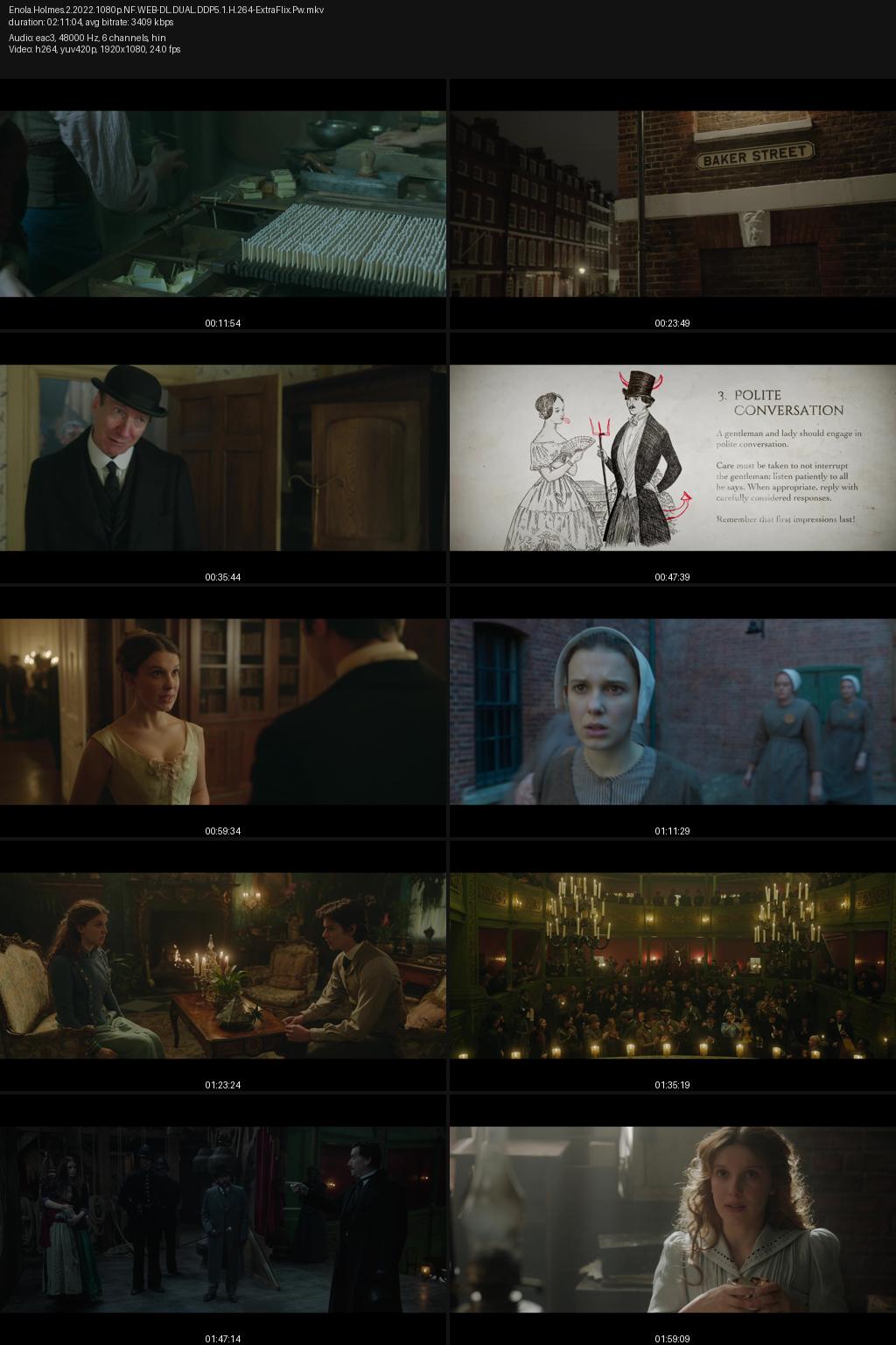 Enola Holmes 2 (2022) [Hindi-English] 4K 2160p 1080p 720p 480p Netflix WEB-DL ESubs Screenshots