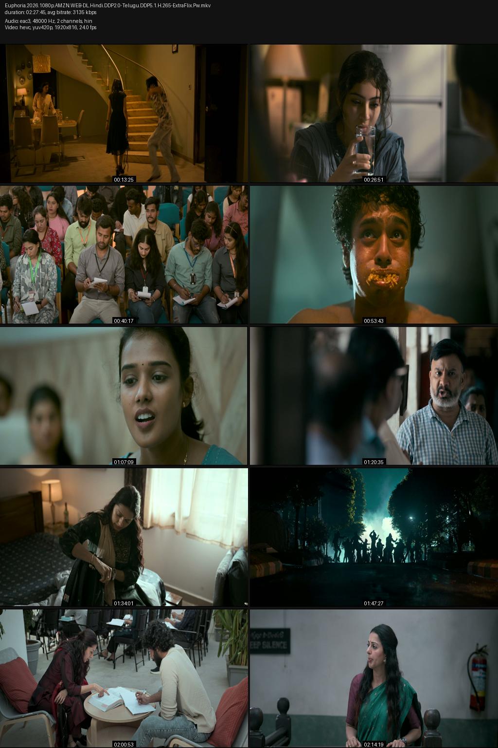 Euphoria (2026) [Hindi-Telugu] UNCUT 4K 2160p 1080p 720p 480p Amazon WEBRip ESub Screenshots