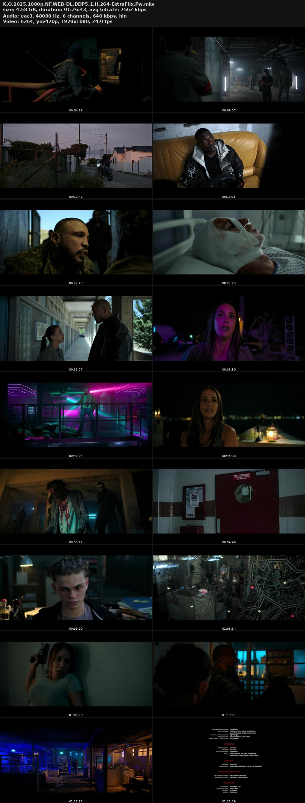 K.O. (2025) 1080p | 720p | 480p Netflix WEB-DL [Hindi-French] ESubs Screenshots