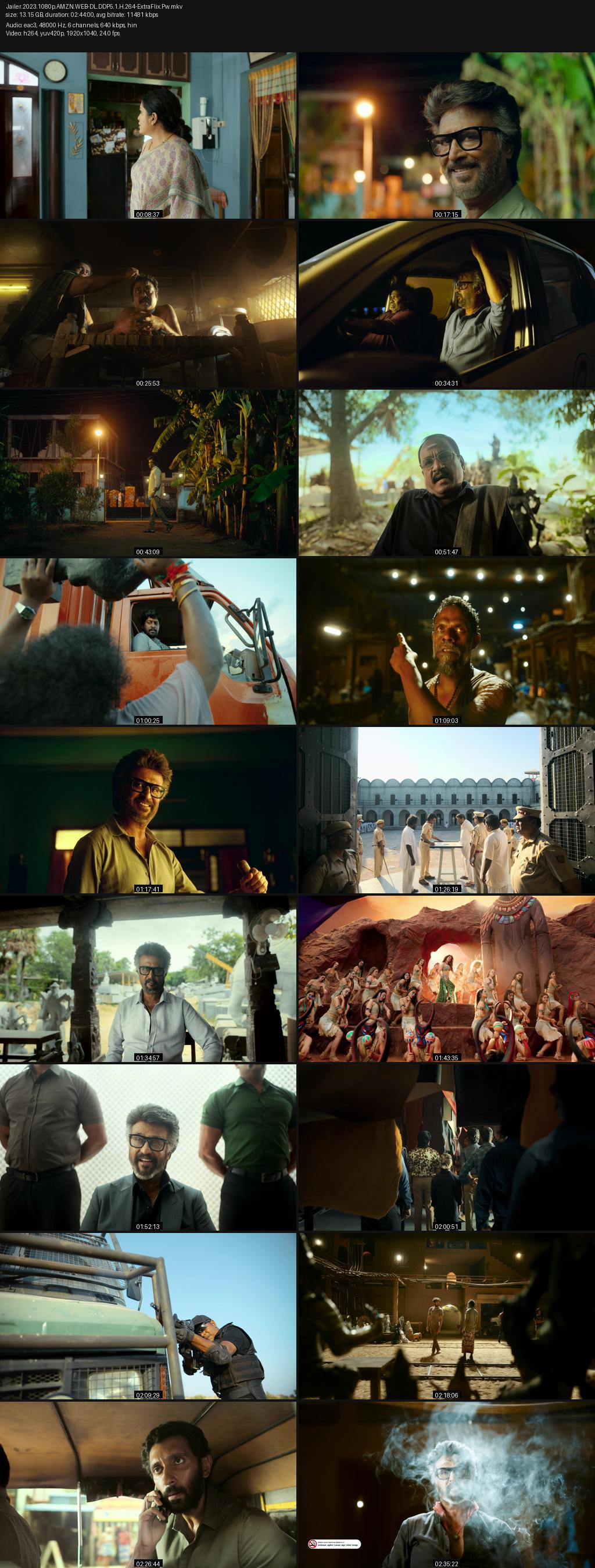 Jailer (2023) 4K 2160p | 1080p | 720p | 480p Amazon WEB-DL [Hindi-Tamil] ESub Screenshots