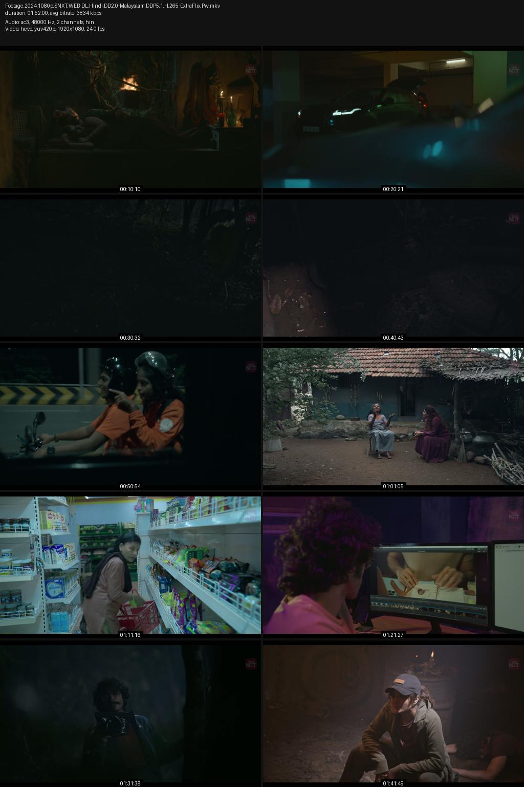 Footage (2024) [Hindi-Malayalam] 4K 2160p 1080p 720p 360p SunNXT WEB-DL ESub Screenshots