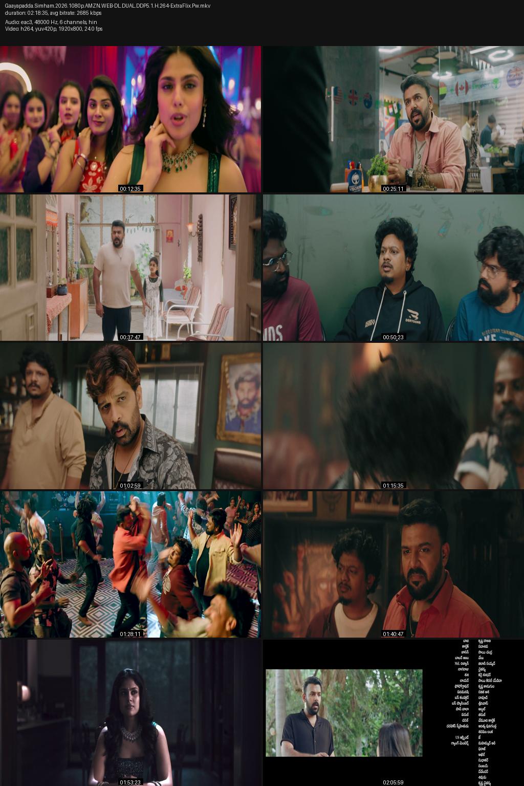 Gaayapadda Simham (2026) [Hindi-Telugu] 4K 2160p 1080p 720p 480p Amazon WEB-DL ESub Screenshots
