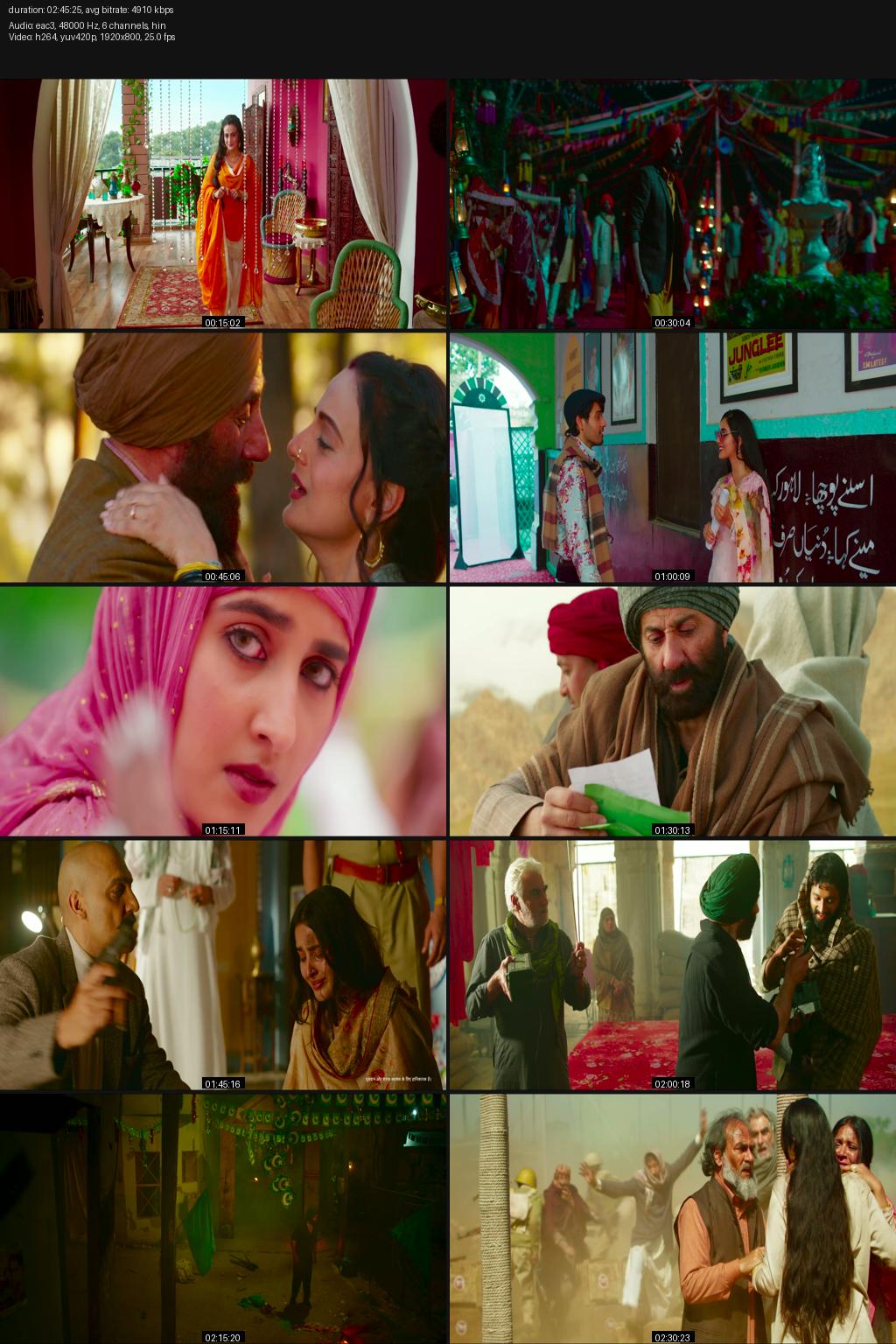 Gadar 2 (2023) Hindi 4K 2160p 1080p 720p 480p Amazon WEB-DL ESub Screenshots