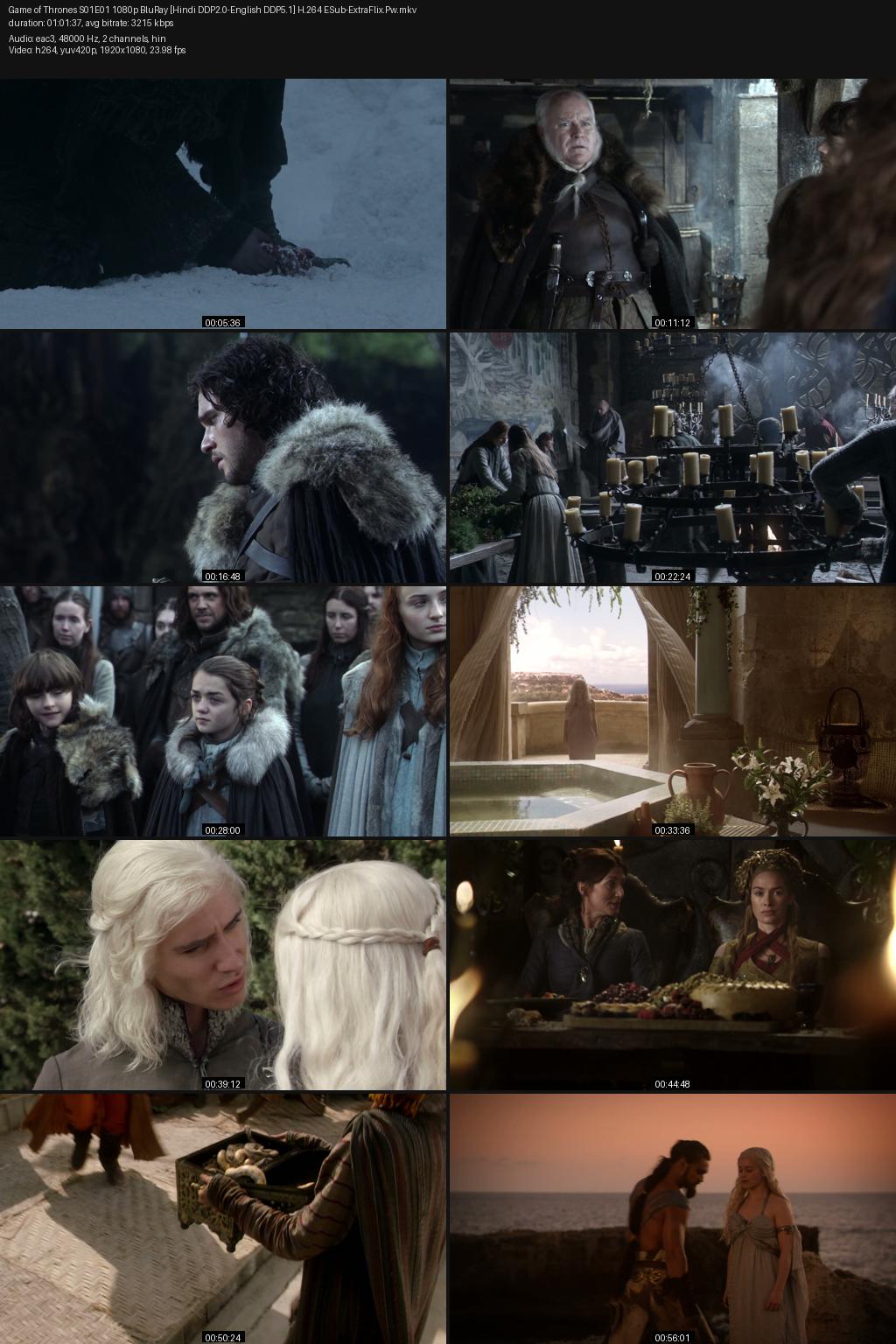 Game of Thrones Season 1 (2011) [Hindi-English] 1080p 720p 480p BluRay ESubs Screenshots