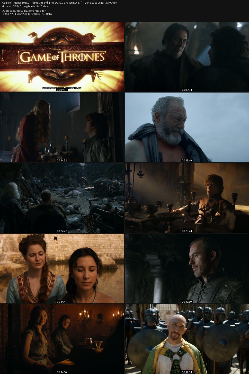 Game of Thrones Season 3 (2013) [Hindi-English] 1080p 720p 480p BluRay ESubs Screenshots