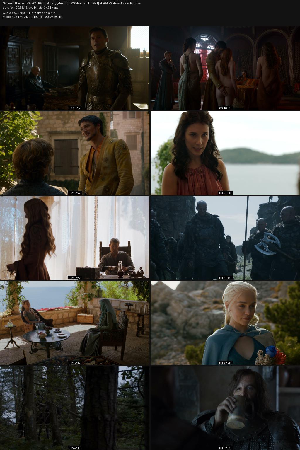 Game of Thrones Season 4 (2014) [Hindi-English] 1080p 720p 480p BluRay ESubs Screenshots